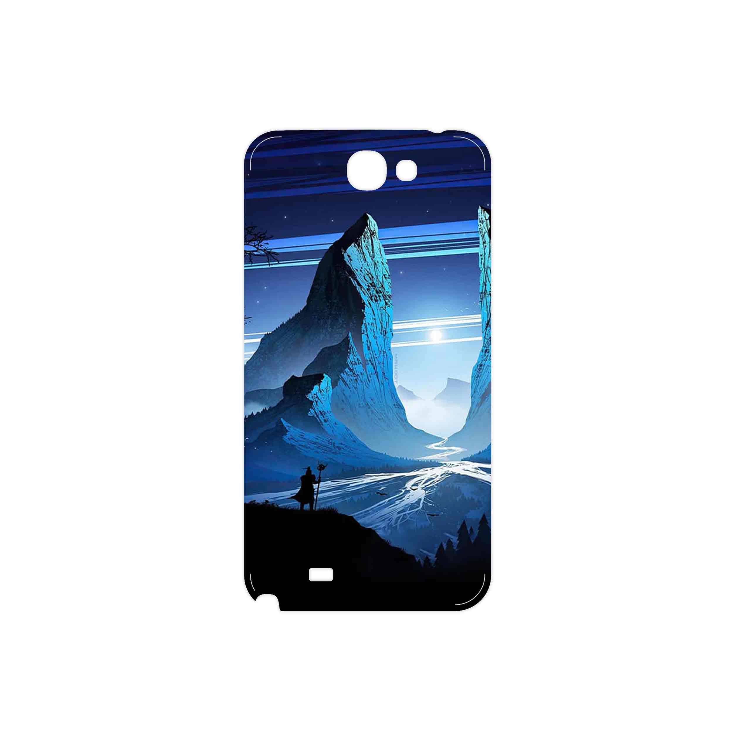 برچسب پوششی ماهوت مدل Blue Mountains Digital Art مناسب برای گوشی موبایل سامسونگ Galaxy Note 2