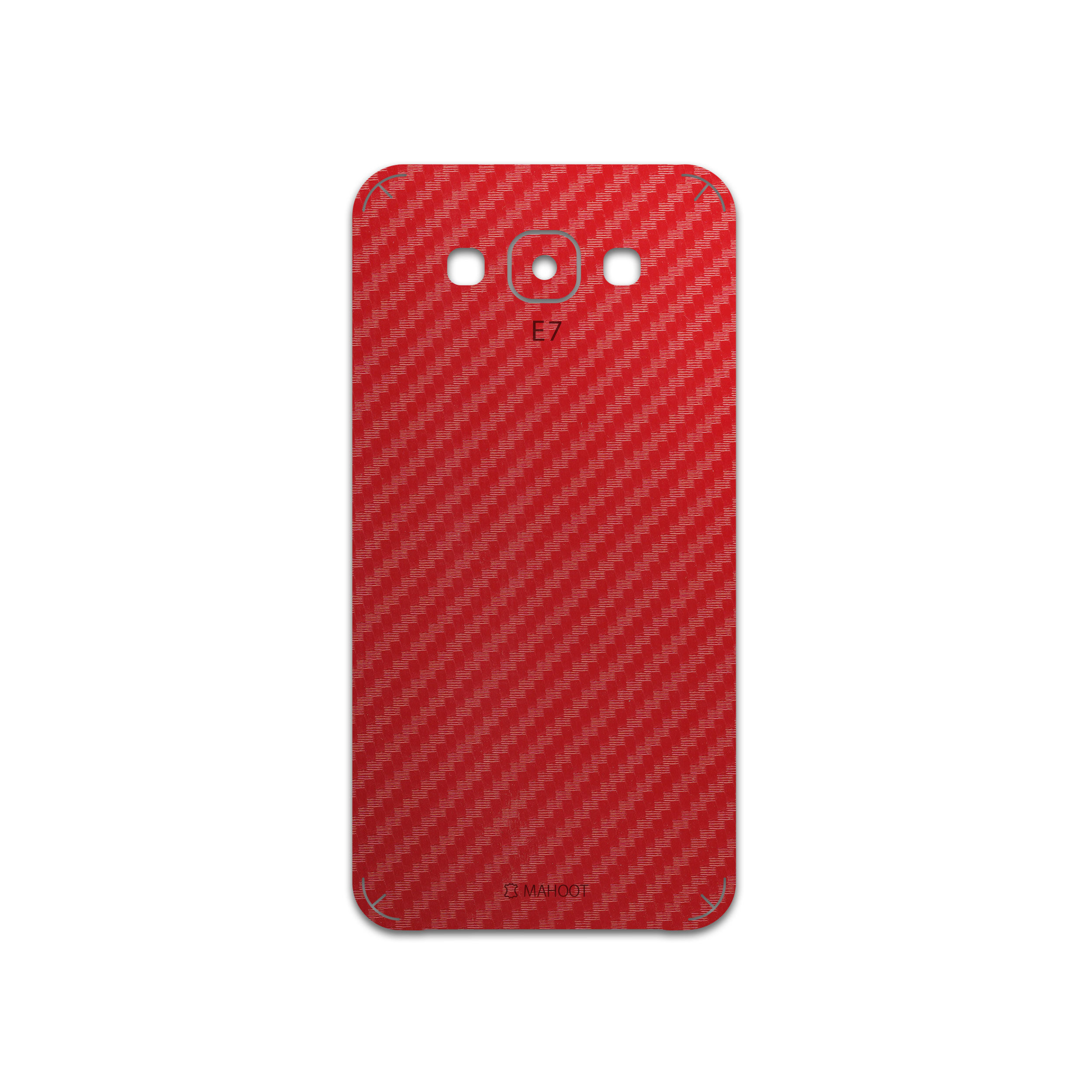 برچسب پوششی ماهوت مدل Red-Fiber مناسب برای گوشی موبایل سامسونگ Galaxy E7