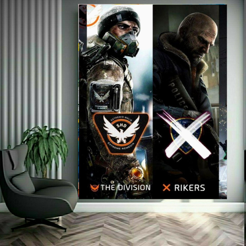 تابلو شاسی طرح شاسی بازی کامپیوتری مدل Tom Clancy&#x27;s The Division کد GR632 | دنیای قاب