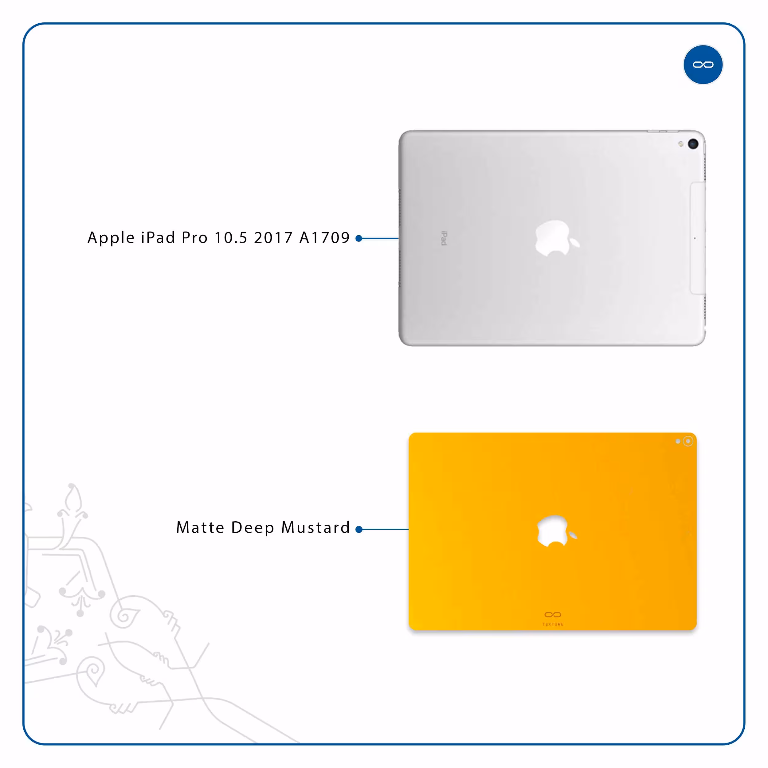برچسب پوششی ماهوت مدل Matte-Deep-Mustard مناسب برای تبلت اپل iPad Pro 10.5 2017 A1709