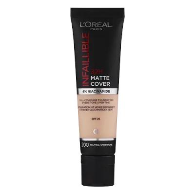 کرم پودر تیوپی 32 ساعته مات رنگ 200 لورال