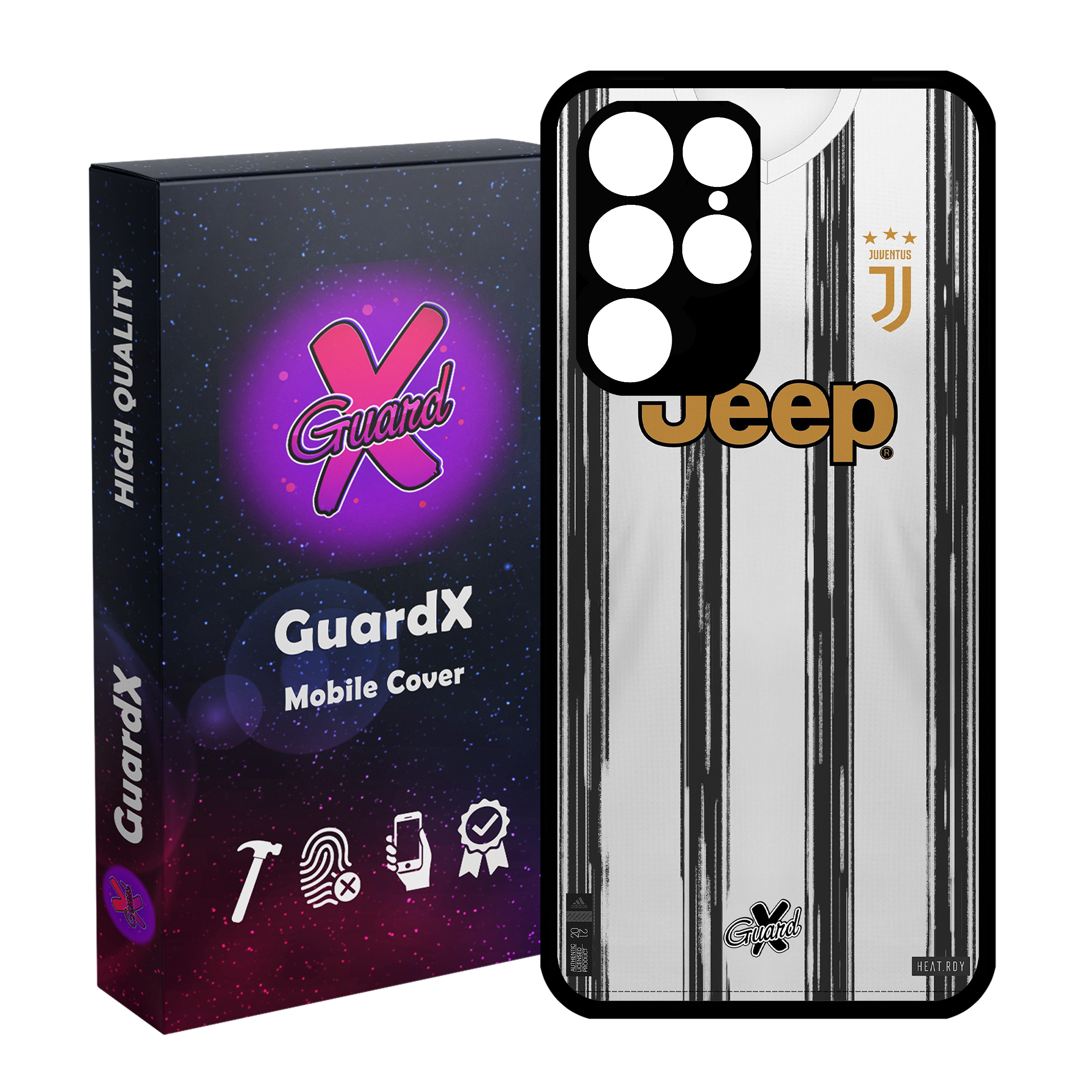 کاور گارد ایکس طرح یوونتوس مدل Glass10229 مناسب برای گوشی موبایل سامسونگ Galaxy S22 Ultra