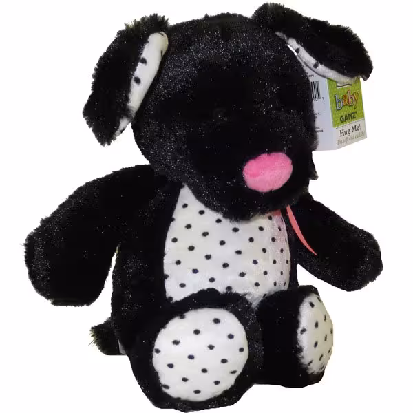 عروسک گانز طرح سگ مدل Baby Ganz Licorice Puppy کد SZ8/540 ارتفاع 31 سانتی‌متر