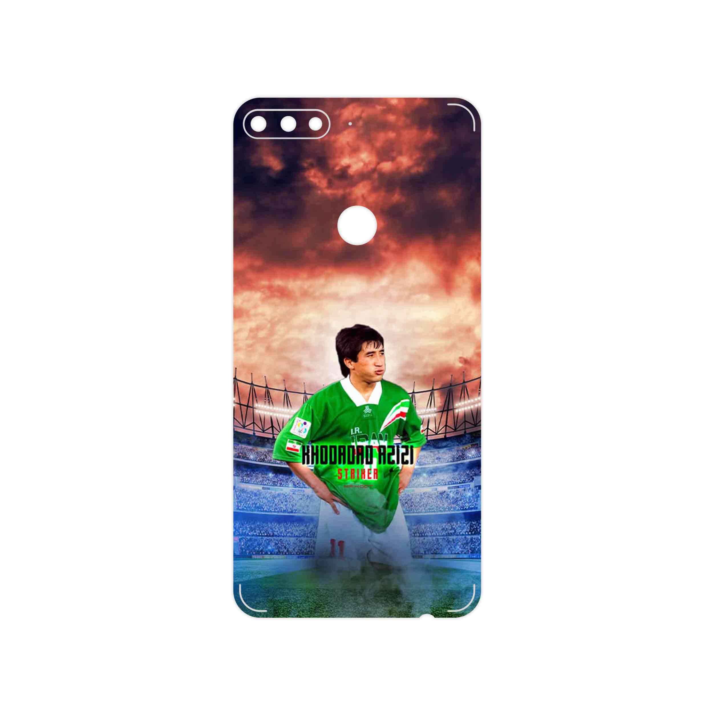 برچسب پوششی ماهوت مدل Khodadad Azizi مناسب برای گوشی موبایل هوآوی Y7 Prime 2018