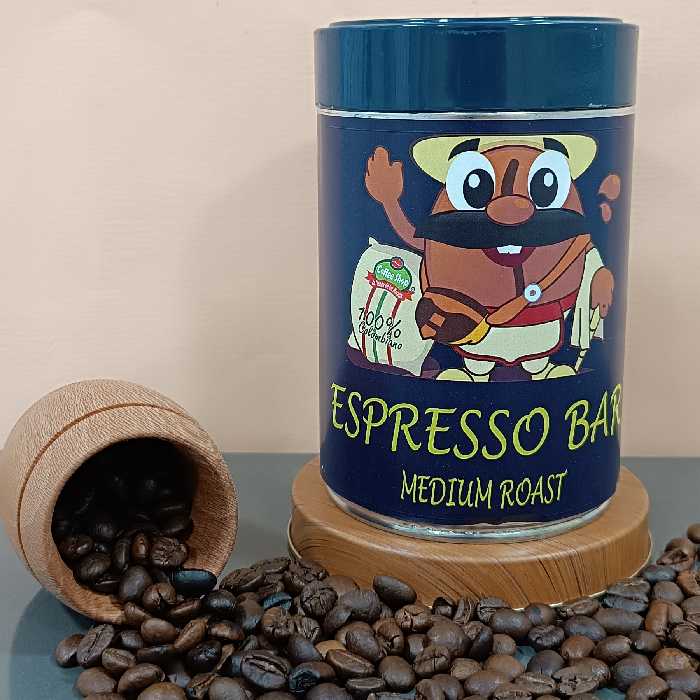 قهوه دان 100 عربیکا  اسپرسو بار مدیوم رست قوطی 250 گرمی.