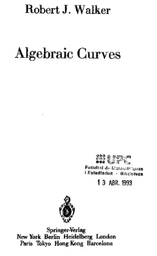 خرید و دانلود نسخه کامل کتاب Algebraic Curves