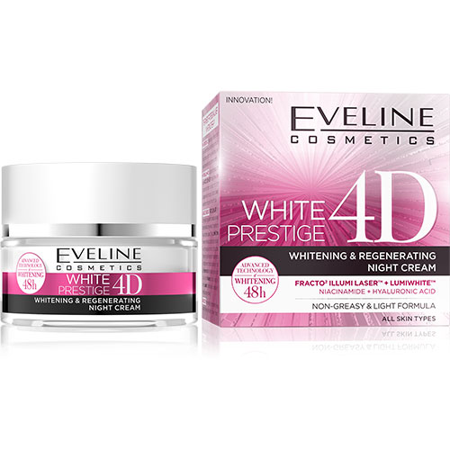 کرم روشن کننده شب اولاین وایت پرستیژ Eveline White Prestige 4D حجم 50 میل