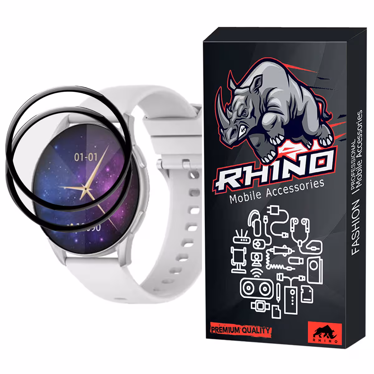 محافظ صفحه نمایش راینو مدل R-PMMA مناسب برای مچ بند هوشمند کیسلکت L11 Pro بسته 2 عددی