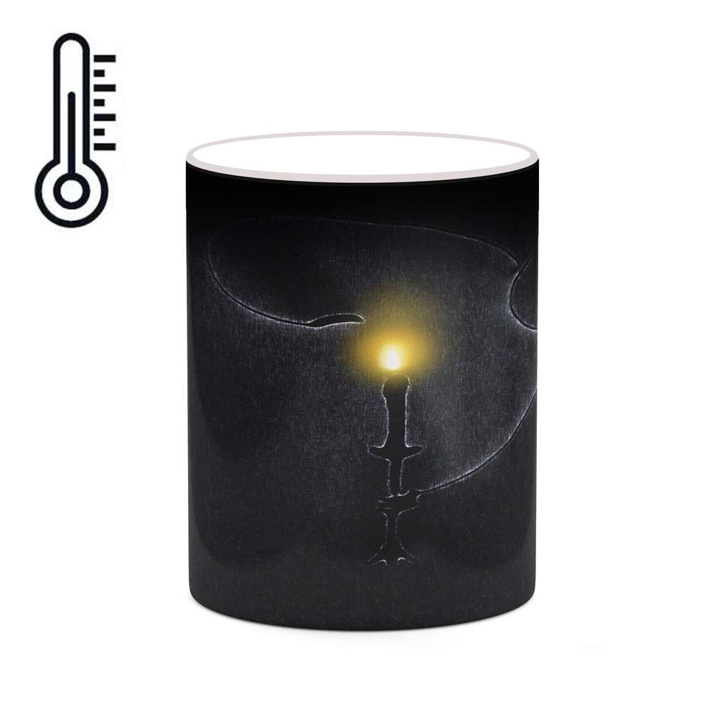 ماگ حرارتی کاکتی طرح زمینه مشکی فانتزی مدل mgh19563