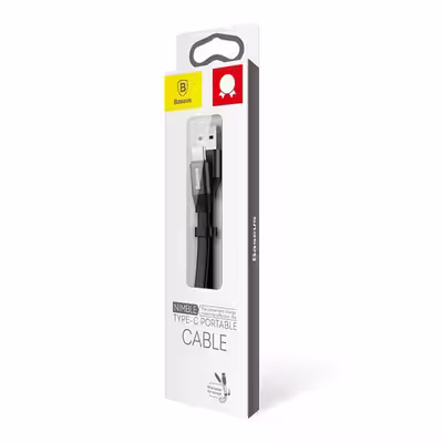 کابل تبدیل USB به USB-C باسئوس مدل CATMBJ-01 طول 0.23 متر