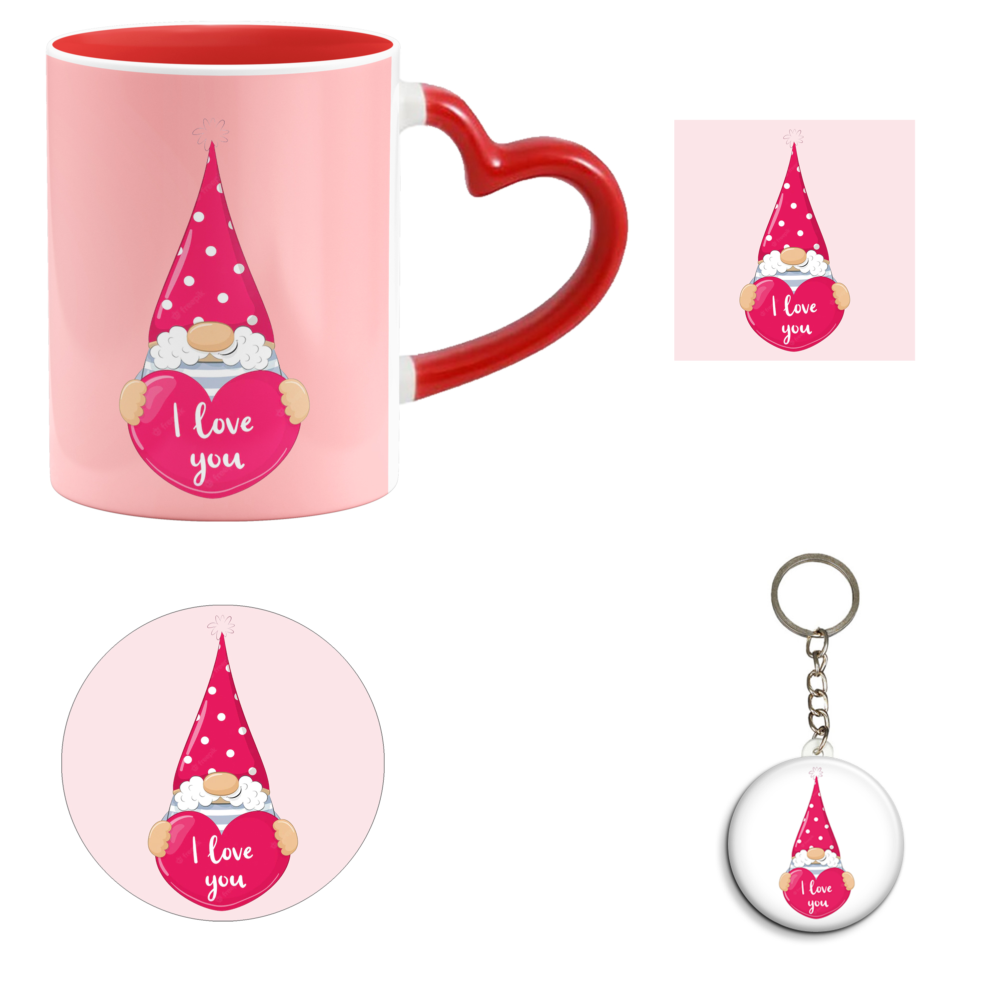 ست هدیه ماگ مدل روز عشق طرح عاشقانه کد M4