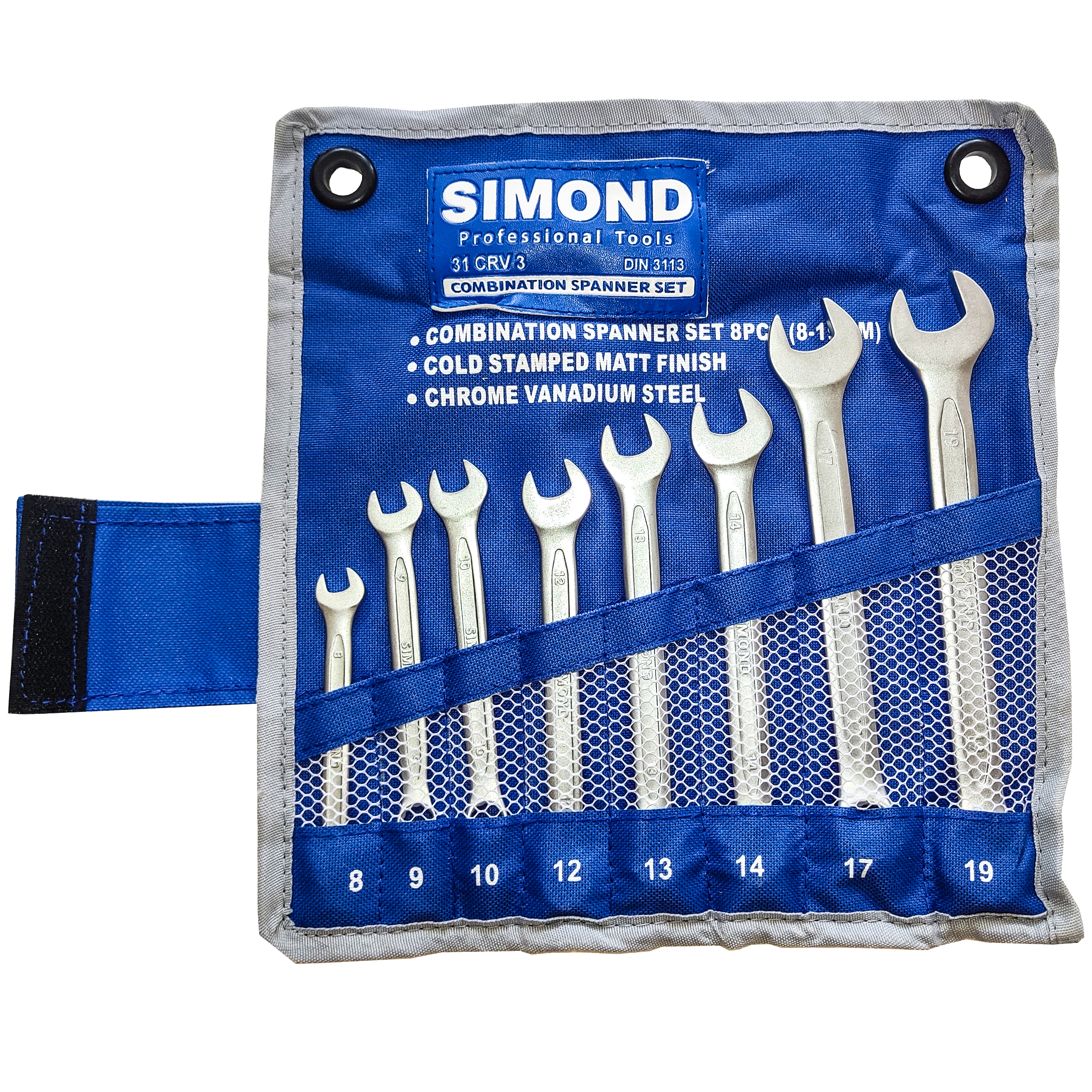 مجموعه 8 عددی آچار یکسر تخت و یکسر رینگی سایموند مدل ART - 6625