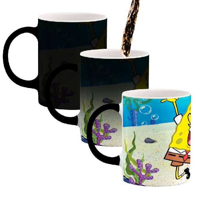 ماگ حرارتی طرح باب اسفنجی و پاتریک مدل mgph14290