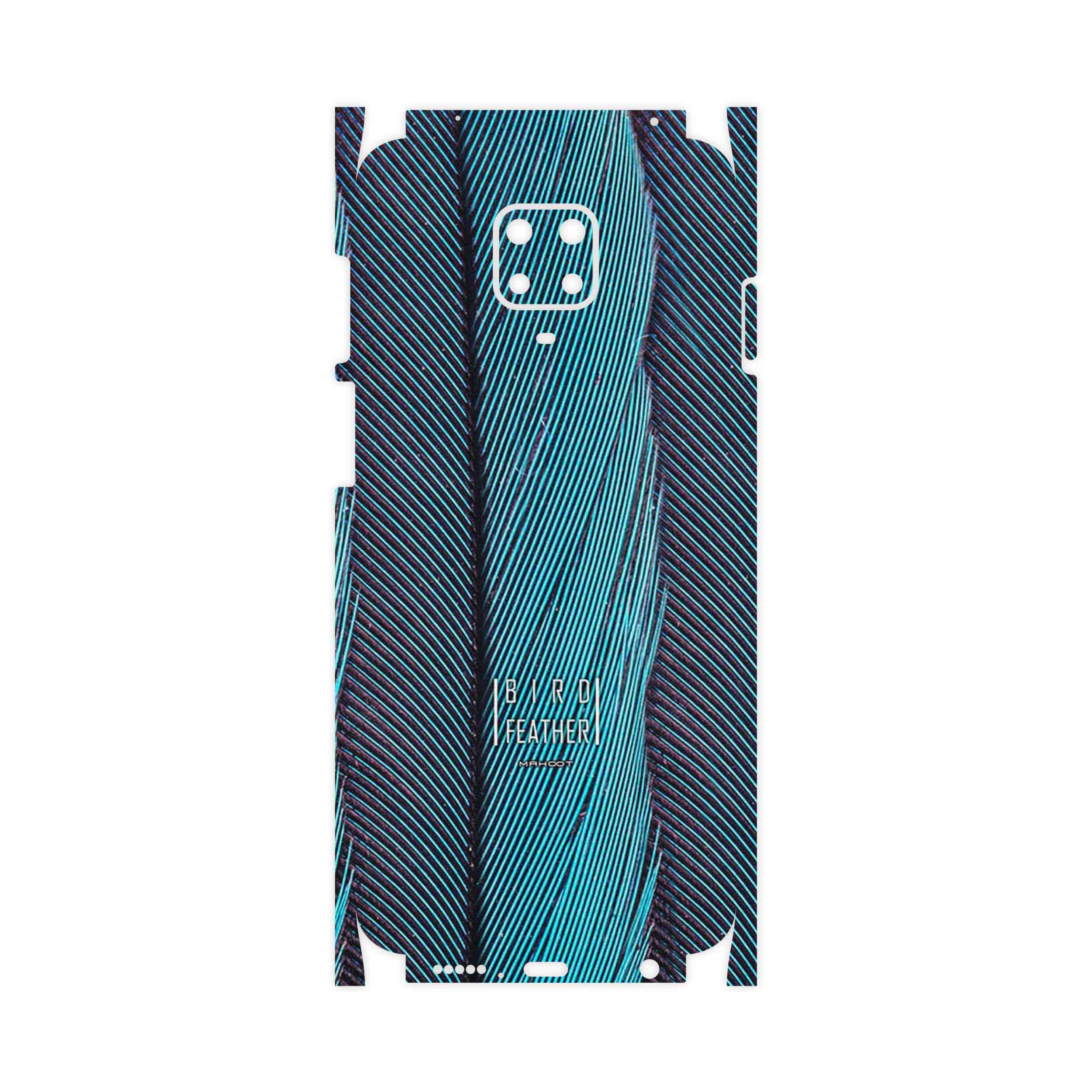 برچسب پوششی ماهوت مدل Turquoise feathers-FullSkin مناسب برای گوشی موبایل شیائومی Redmi Note 9 Pro