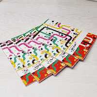 دفتر مشق 60 برگ خط دار (یک خط) طرح شهر رنگی مارک سرو   SARV     THE BEST QUALITY (NOTE BOOK)