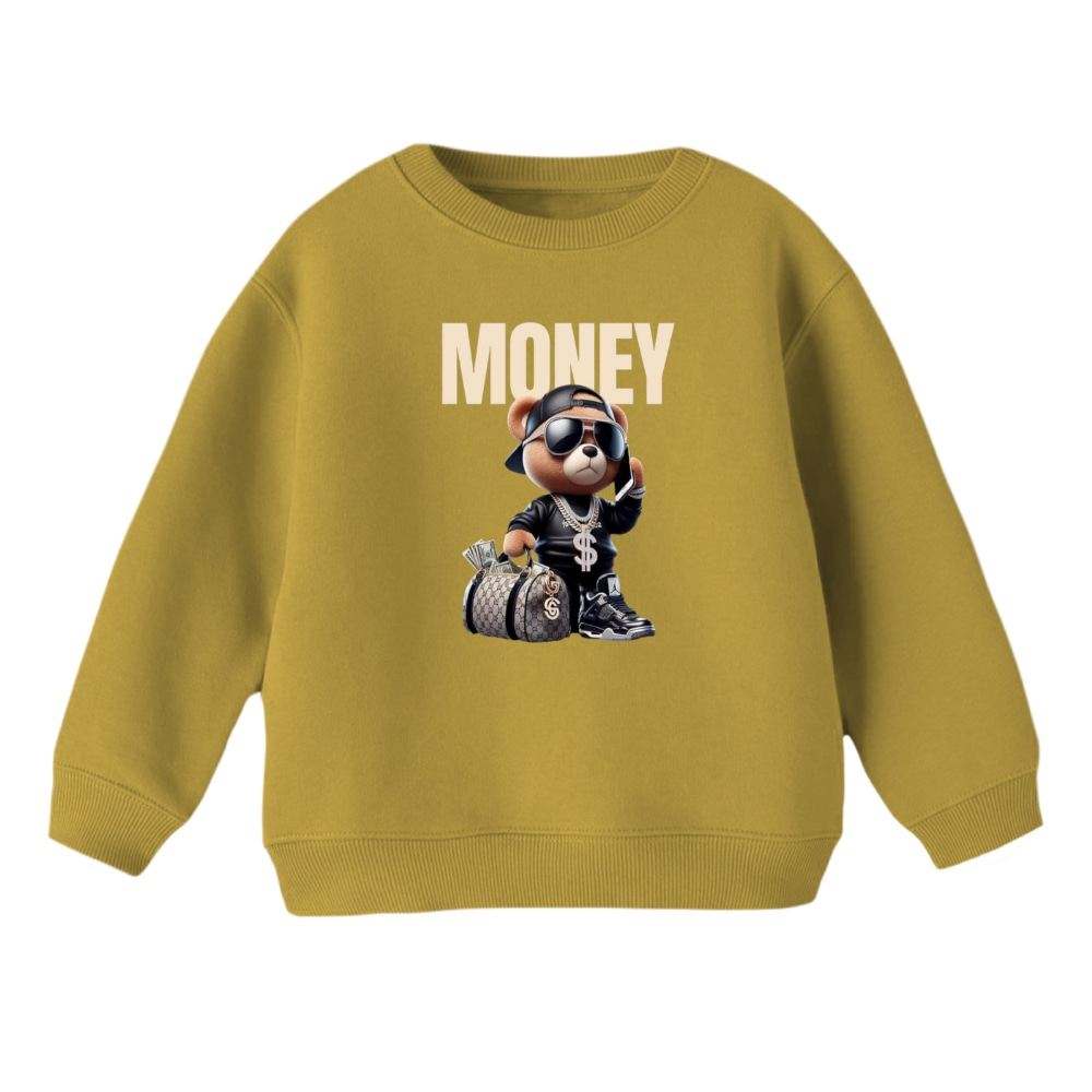 سویشرت بچگانه مدل خرس پولدار رنگ کرم