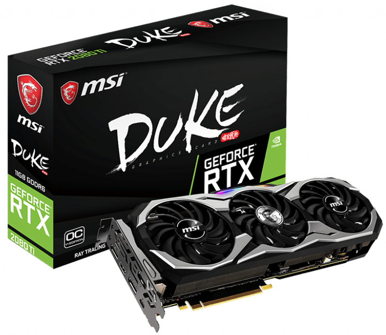 کارت گرافیک ام اس آی مدل GeForce RTX 2080 Ti DUKE 11G OCV1  با حافظه 11 گیگابایت