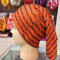 اسکارف (طرح دار مشکی نارنجی )