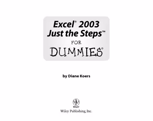 خرید و دانلود نسخه کامل کتاب Excel 2003 Just the Steps For Dummies (For Dummies (Computer Tech))