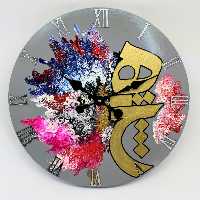 ساعت دیواری مدل نقاشی خط کد 140003