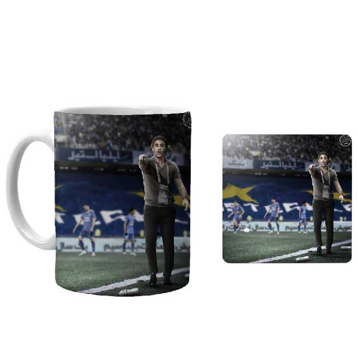 ماگ طرح استقلال کد xs12 به همراه زیرلیوانی 