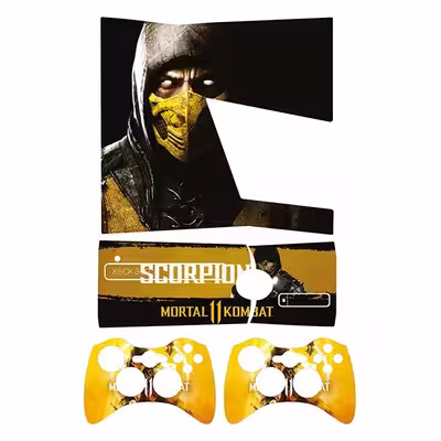 برچسب ایکس باکس 360 اسلیم توییجین وموییجین مدل Mortal Kombat 01 مجموعه 4 عددی 