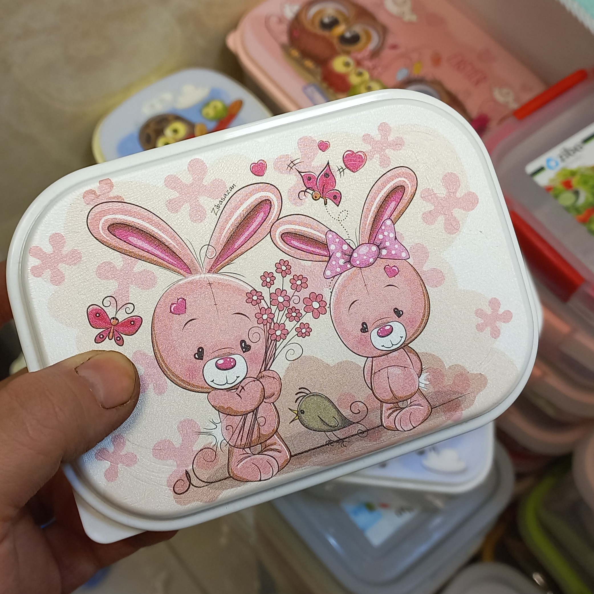 ظروف نگهدارنده 4 تیکه با طرح های جذاب و فانتزی