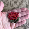 استیکر پارچه و لباس مدل شاخه گل رز کد NE.1