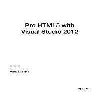خرید و دانلود نسخه کامل کتاب Pro HTML5 with Visual Studio 2012