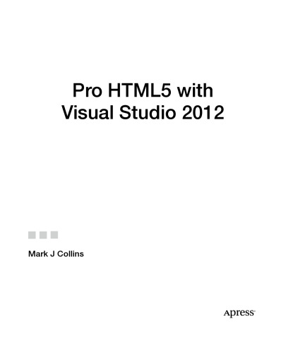 خرید و دانلود نسخه کامل کتاب Pro HTML5 with Visual Studio 2012