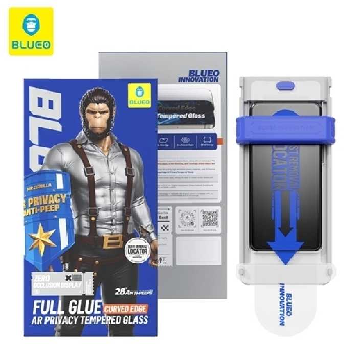 محافظ صفحه بلوئو مدل Blueo Full glue AR Anti-peep Privacy tempered With Applicator Glass مناسب برای Apple iPhone 16 Pro