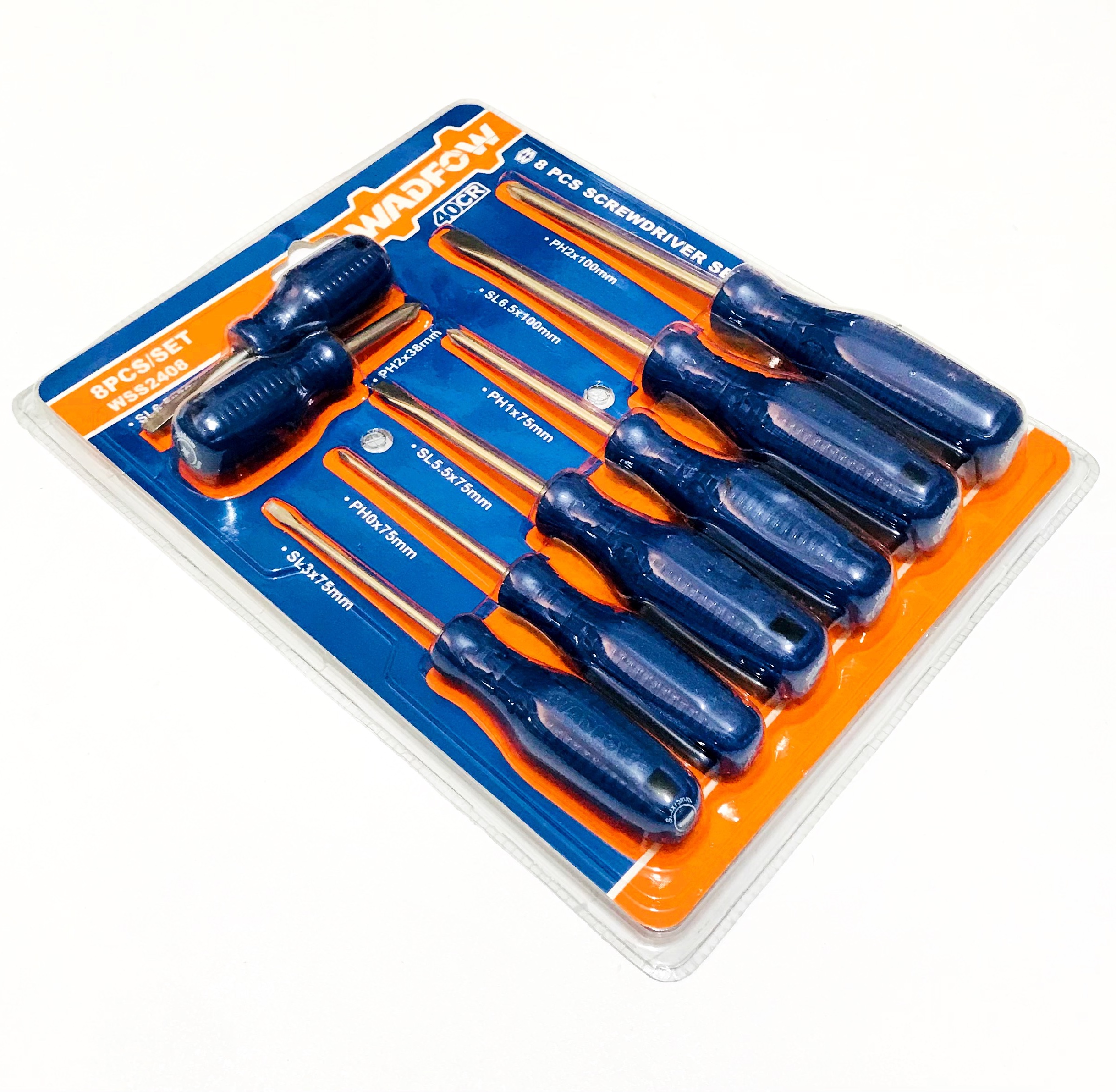 پیچ گوشتی 8 عددی وادفو در 4سایز مختلف دارای دو سو و چهارسو