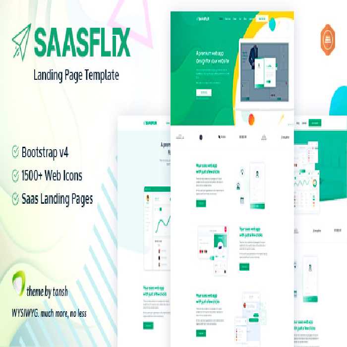 دانلود قالب HTML صفحه فرود Saasflix