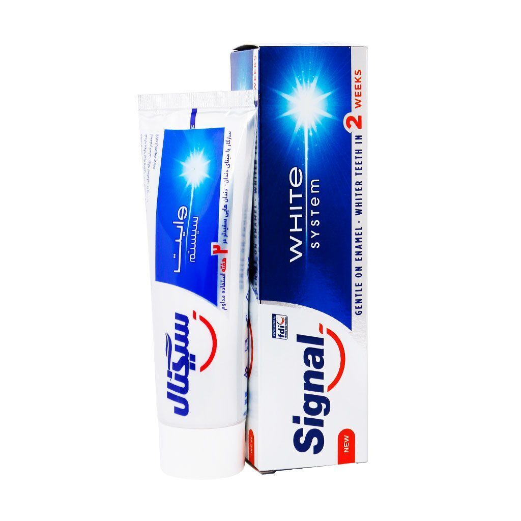 سیگنال خمیر دندان سفید کننده وایت سیستم 75 میل White System Toothpaste