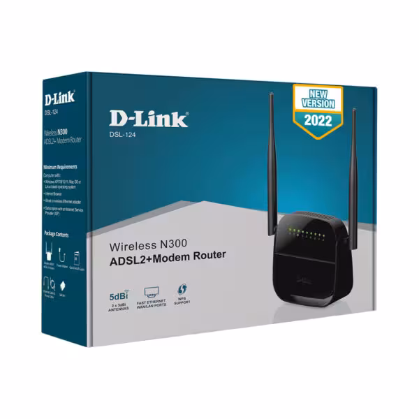 Modem ADSL D-Link DSL-124 | مودم دی لینک گارانتی اصلی