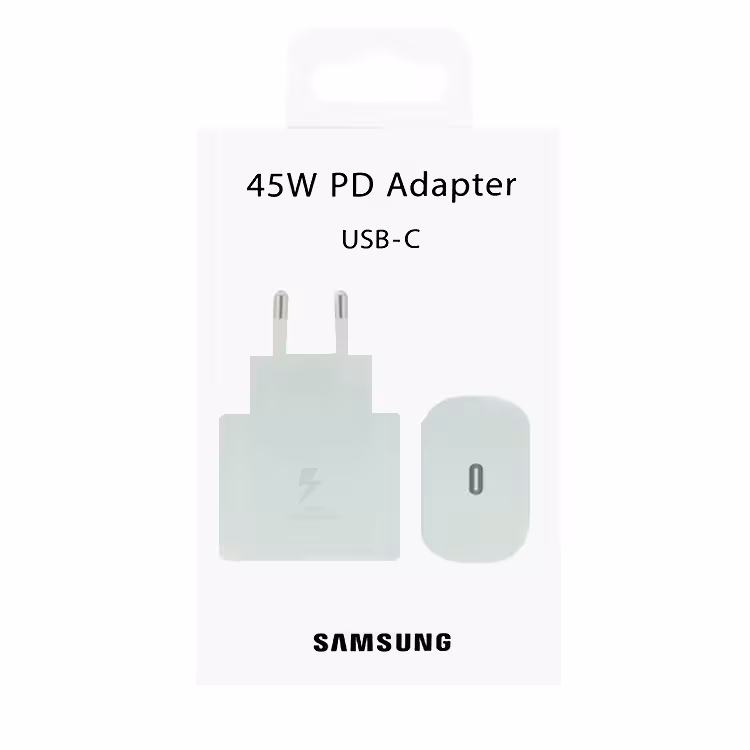 شارژر اورجینال SAMSUNG مدل 2پین 45w سفید Note20