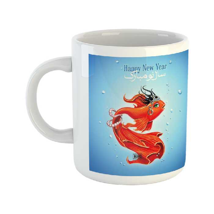 ماگ طرح نوروز مدل ماهی تاج دار