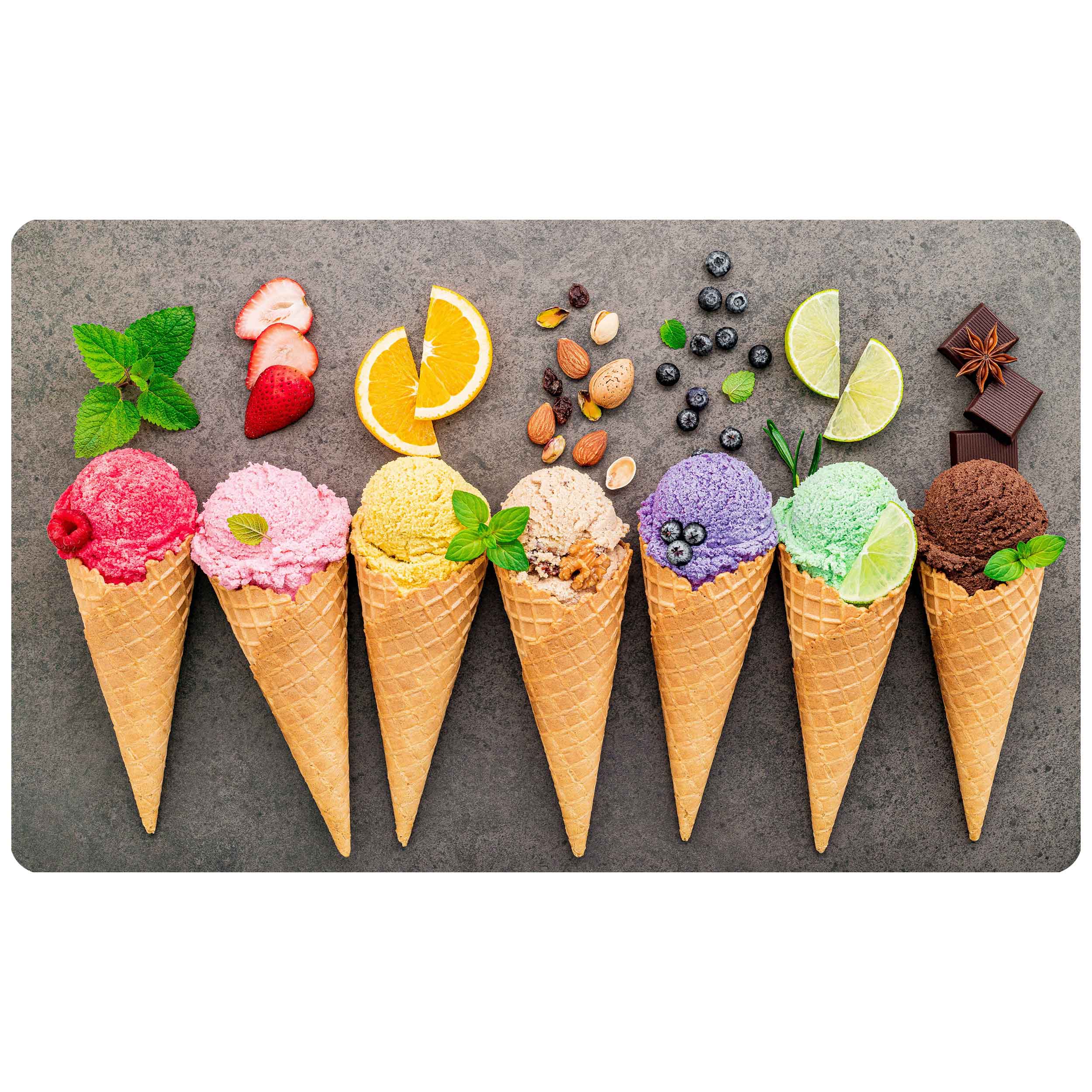 آبگیر کنار سینک مدل سه لایه رویه مخمل طرح بستنی کد 2620