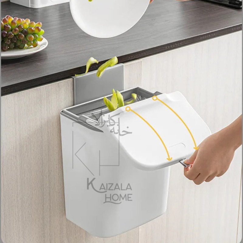 سطل زباله کابینتی و دیواری 9 لیتر سفید SQ5374