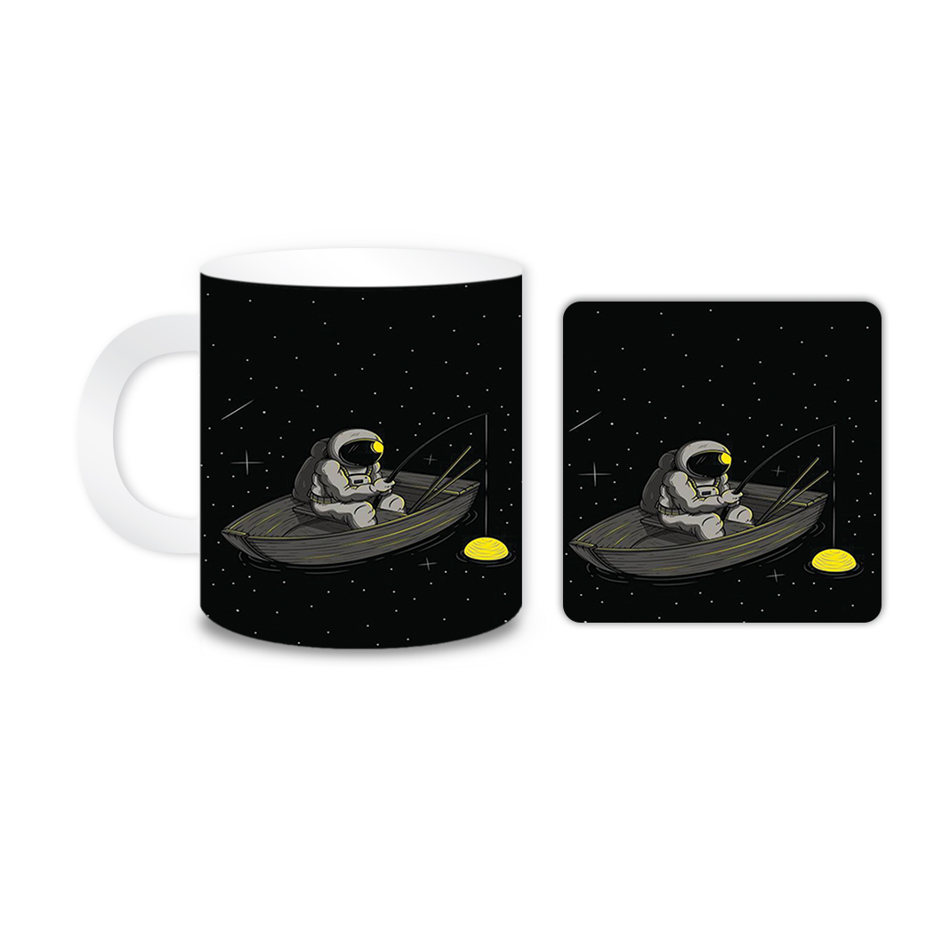 ماگ مدل فضانورد کد 1711 به همراه زیر لیوانی