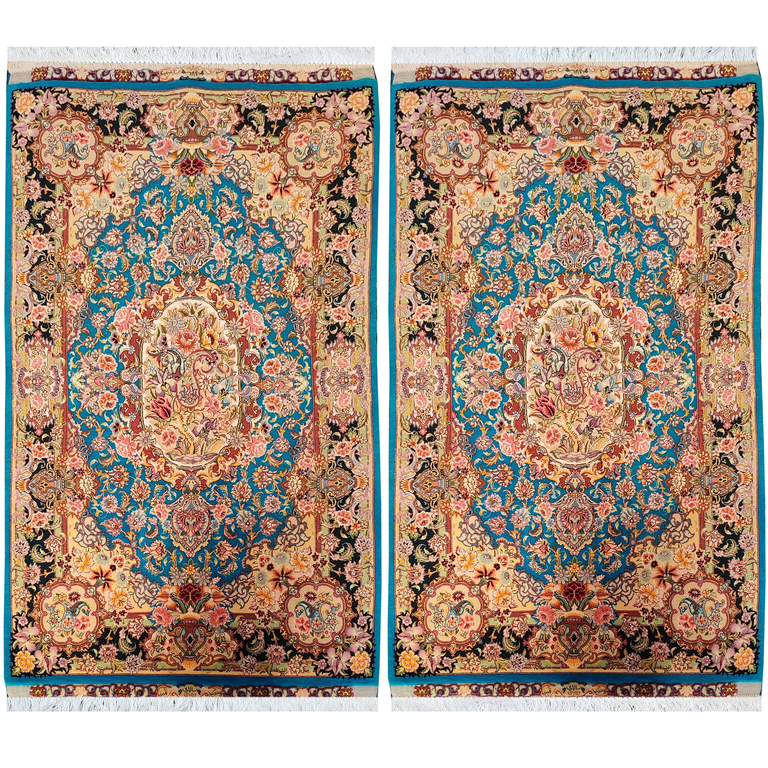 فرش دستبافت یک و نیم متری طرح سالاری تبریز کد SH 84 یک جفت