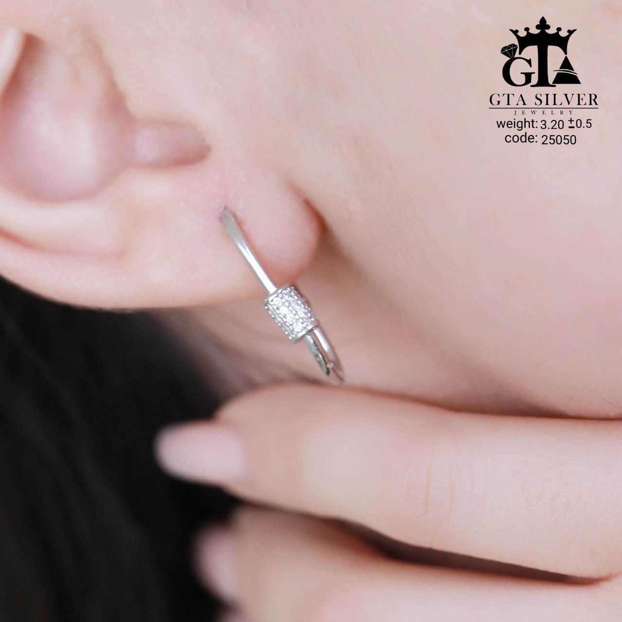 گوشواره نقره میکرو 10390-3.5
