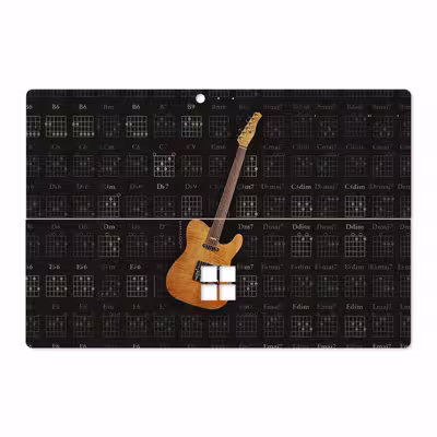 برچسب پوششی ماهوت مدل Guitar-Instrument مناسب برای تبلت مایکروسافت Surface Pro 4 2015