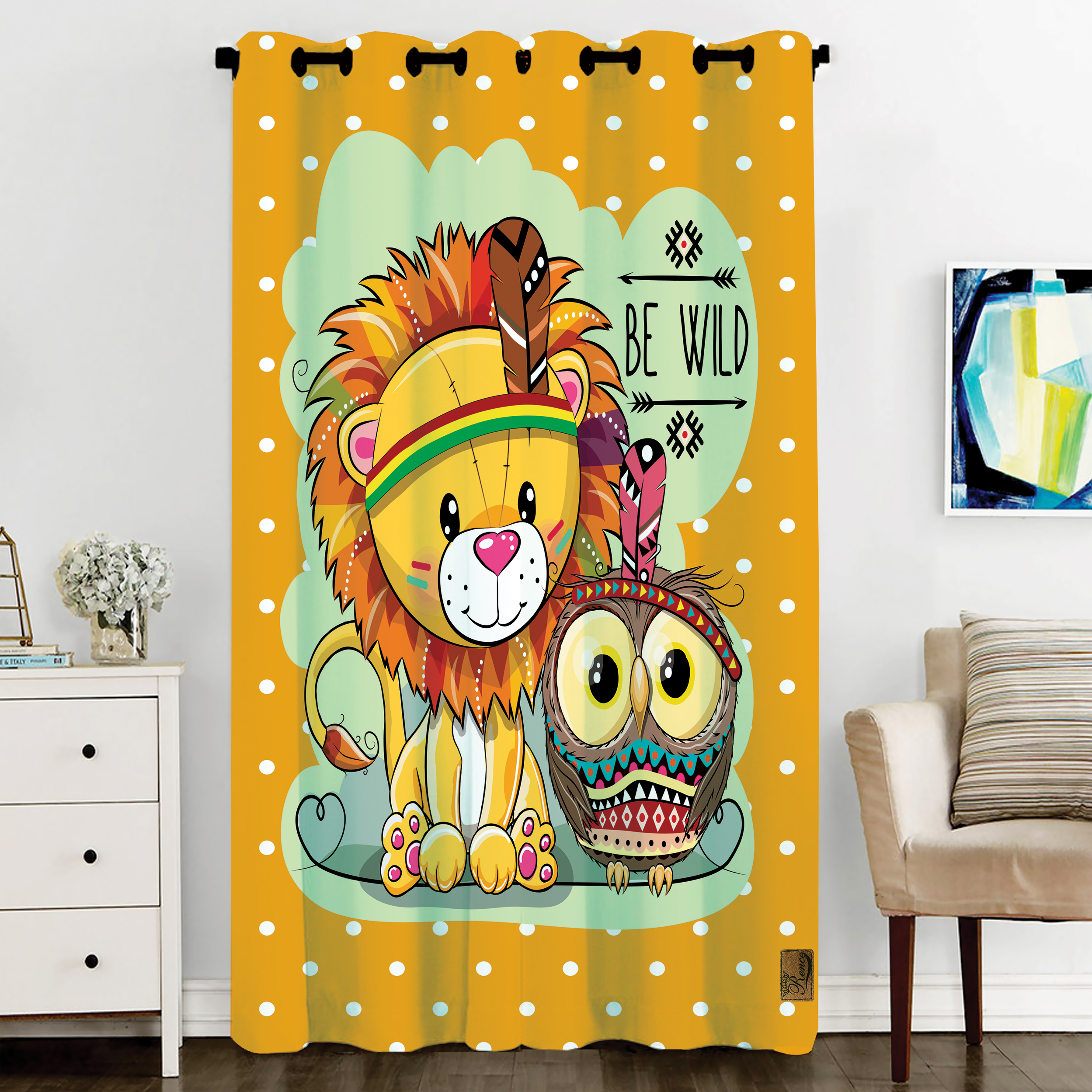  پرده رنس مدل CC6-50613 ارتفاع 270x140 سانتی‌متر 