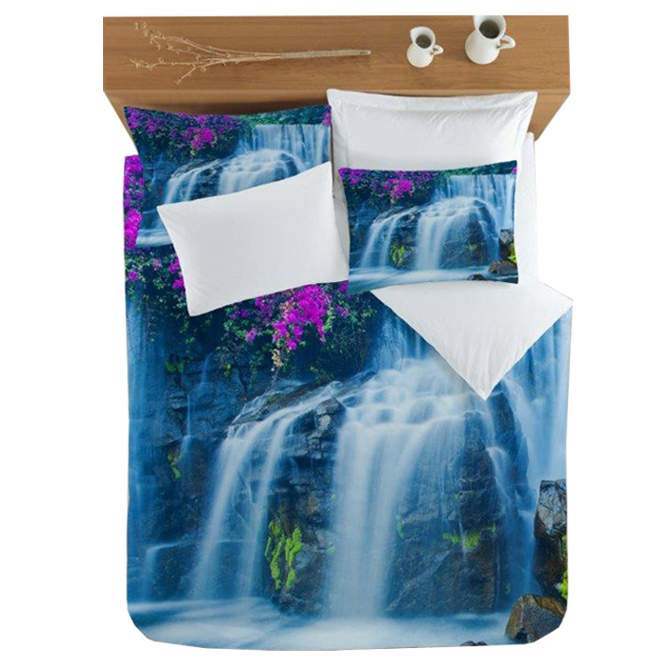 سرویس کاور لحاف کالرز آو فشن طرح Waterfall دو نفره 4 تکه