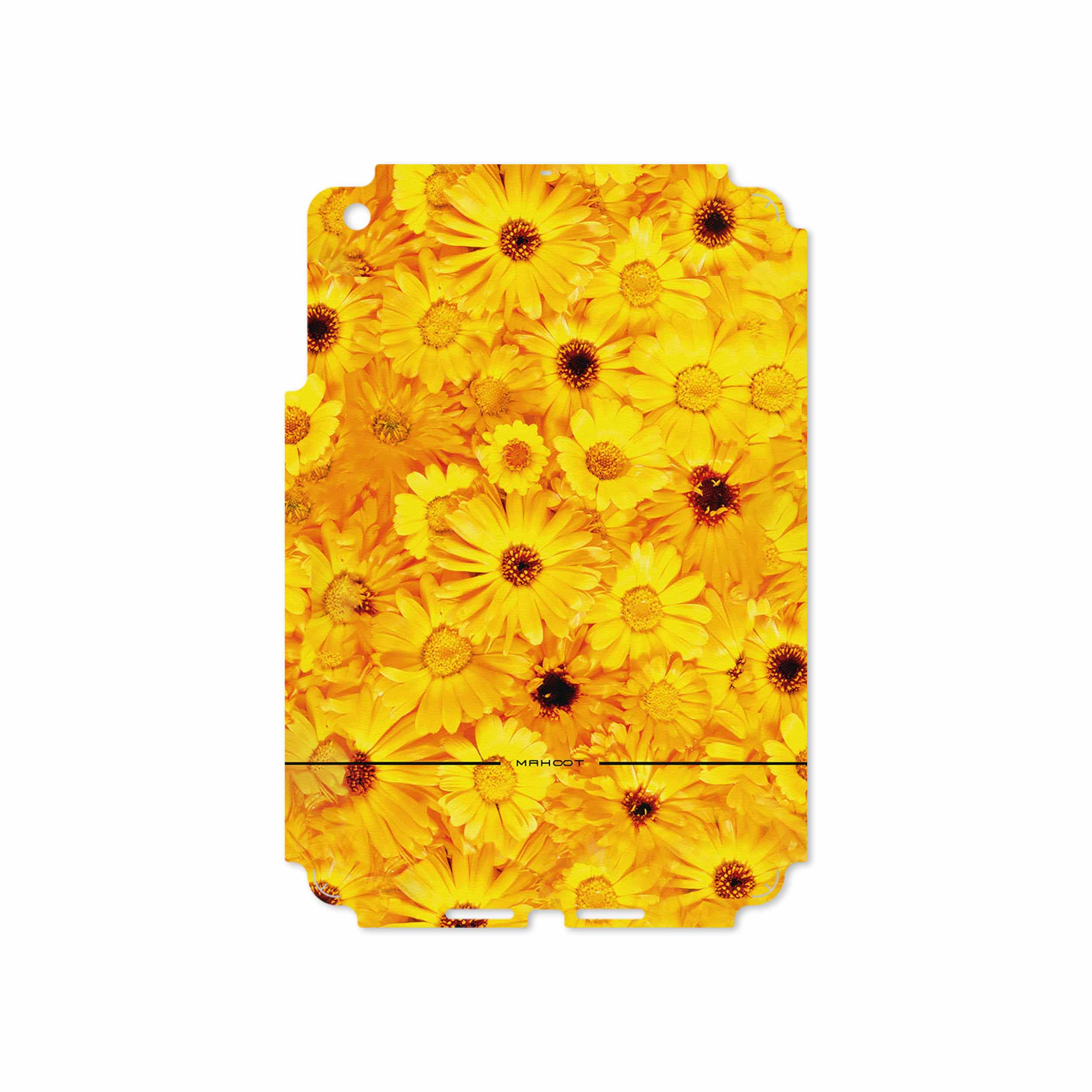 برچسب پوششی ماهوت مدل Yellow-Flower مناسب برای تبلت اپل iPad mini 2012 A1455