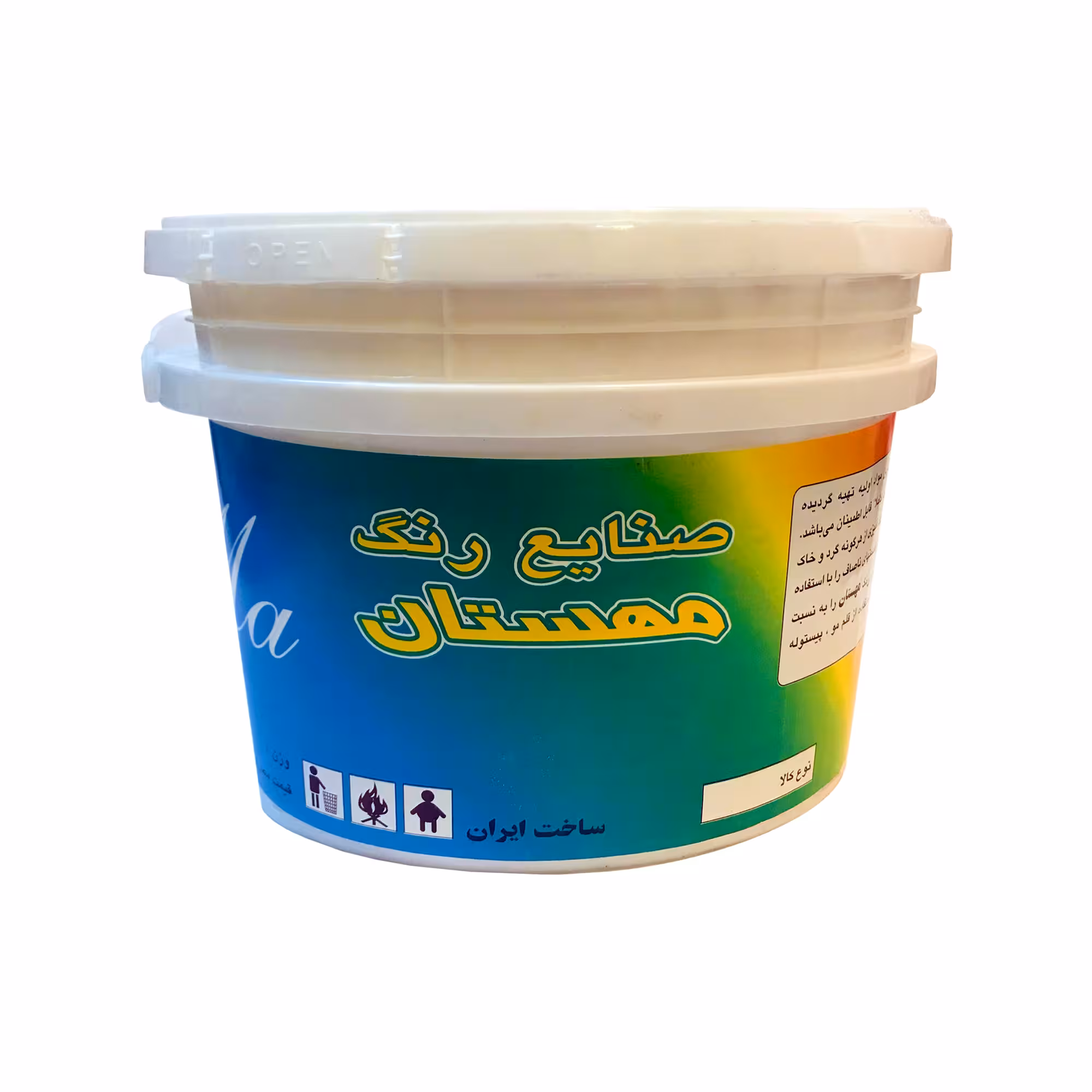 رنگ سفید اکریلیک مهستان مدل W14 وزن 4 کیلو گرم