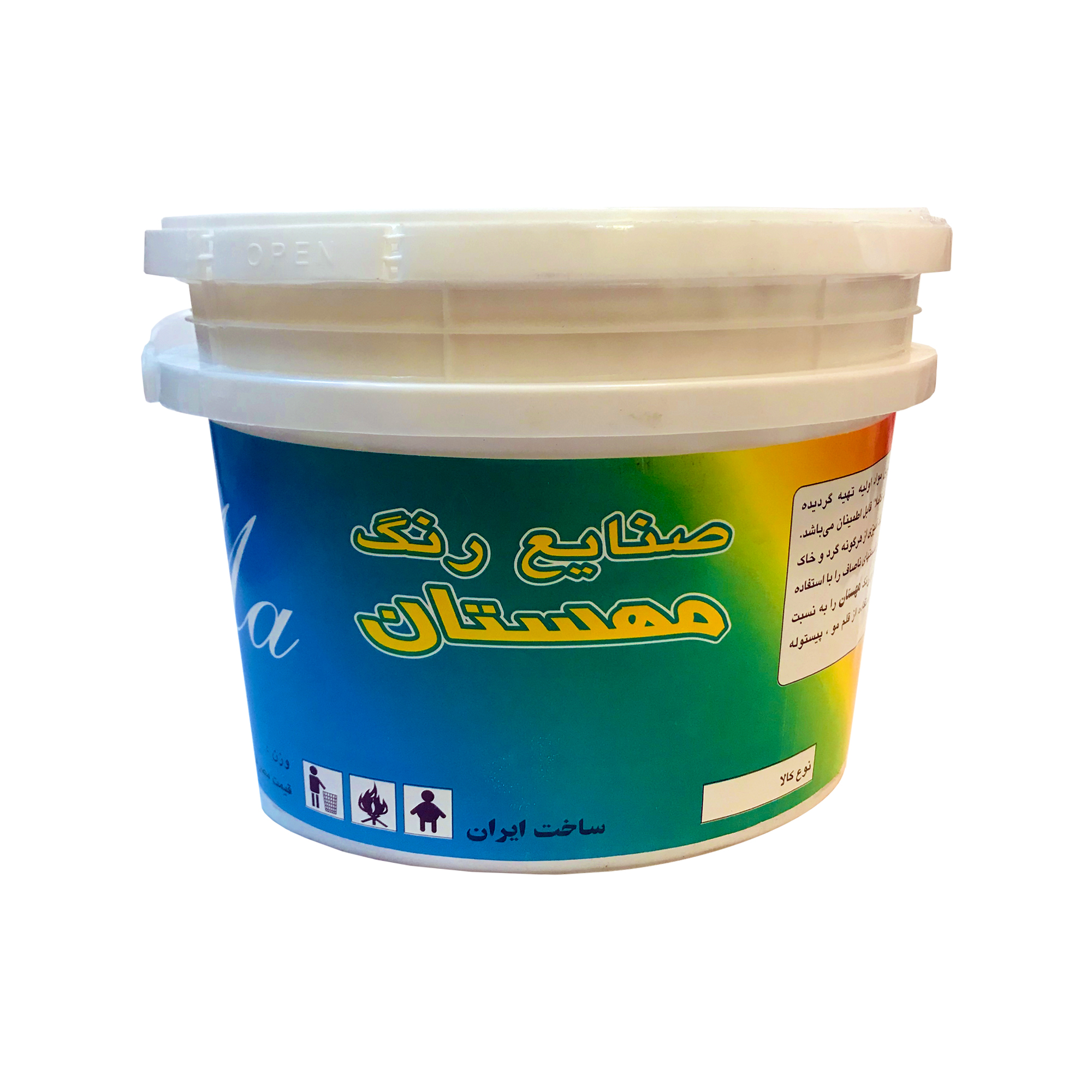 رنگ سفید اکریلیک مهستان مدل W14 وزن 4 کیلو گرم