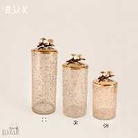 بانکه 3 سایز شیشه ترکدار بی وی کی مدل لیلین