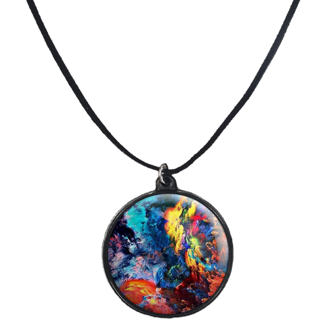 گردنبند پرمانه طرح هوا فضا و فضانورد کد pmb.4396 مدل دو طرفه